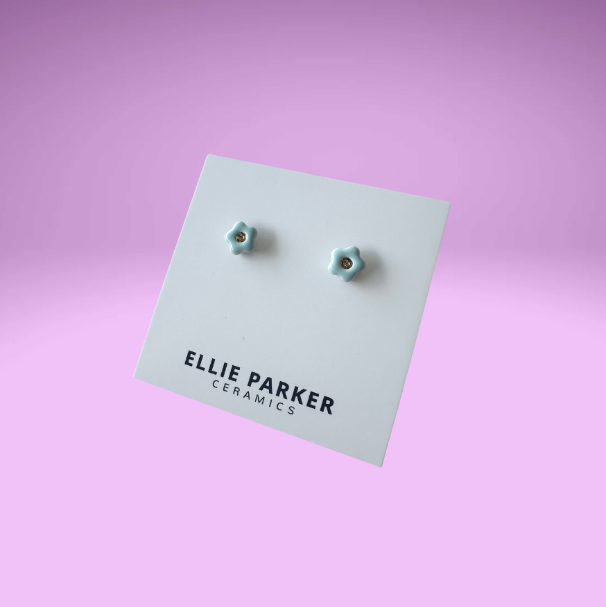 Flower Ceramic Stud Earrings (4 Designs)