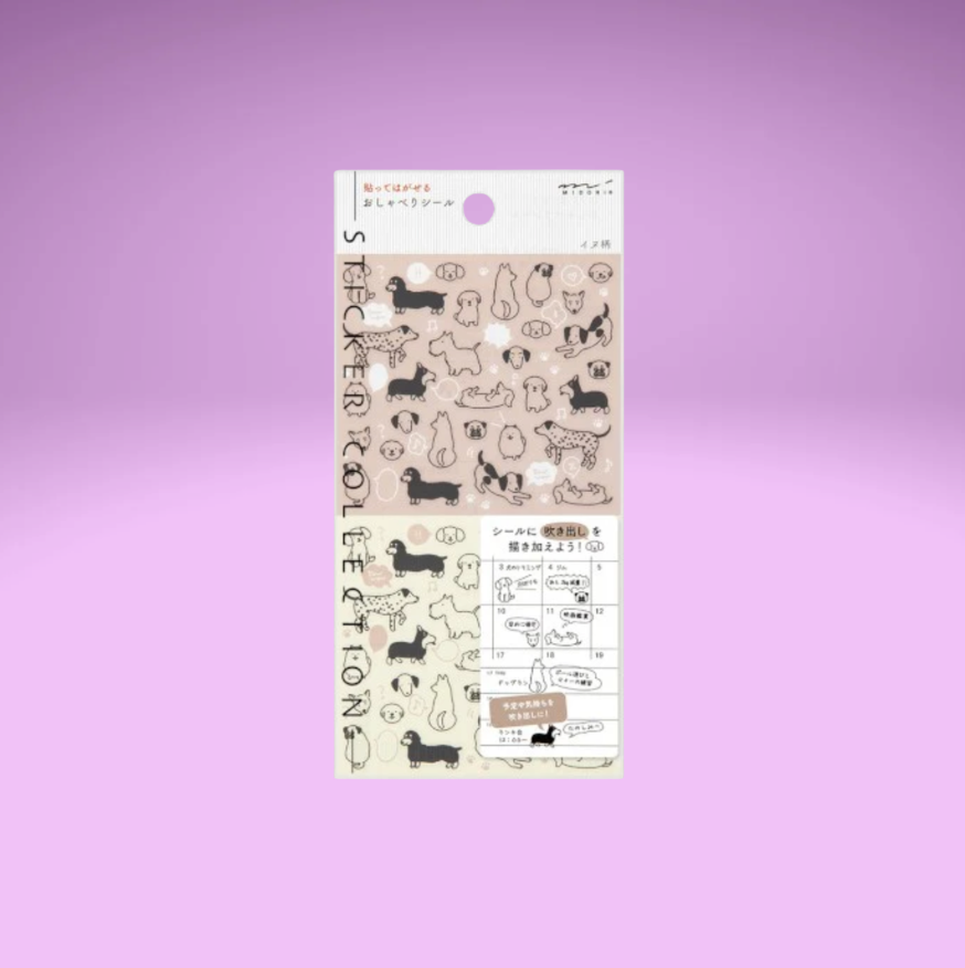 Midori Sticker Sheet Chat Dogs