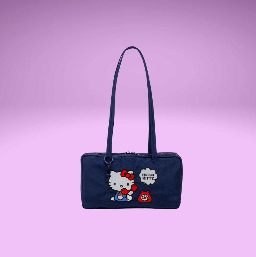 Nylon Bowler Bag - Embroidered Hello Kitty Phone