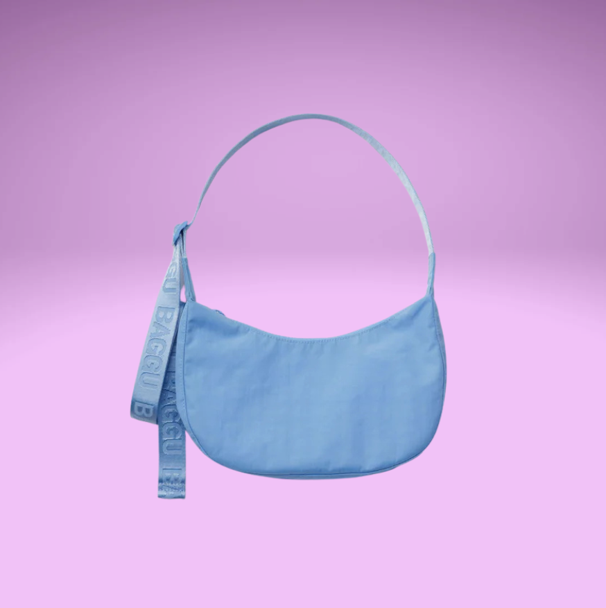 Small Nylon Crescent Bag - Piscine