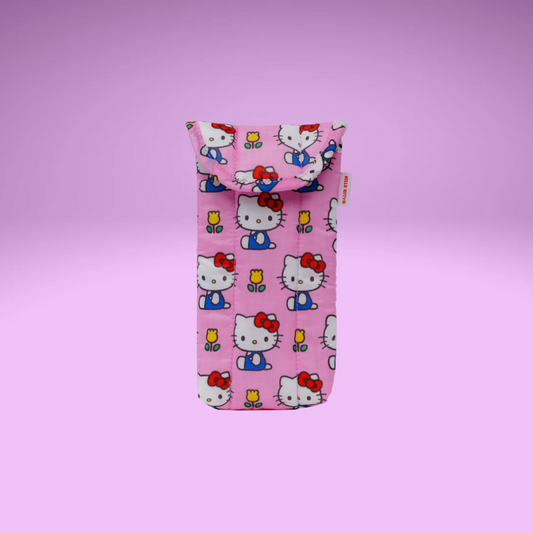 Puffy Glasses Sleeve - Hello Kitty Pink