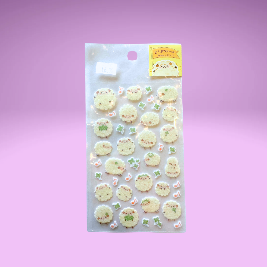 Cute Animal Fuzzy Stickers
