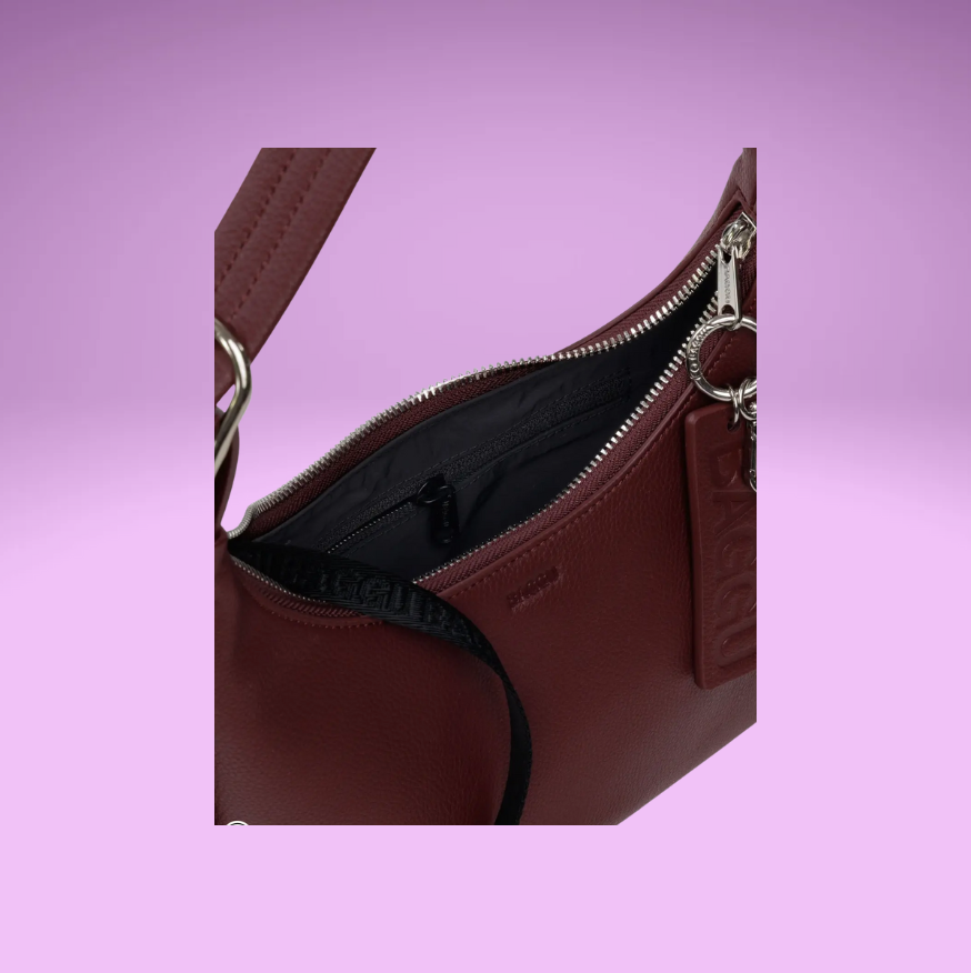Mahogany Mini Recycled Leather Shoulder Bag