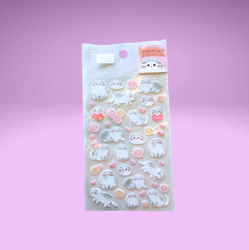 Cute Animal Fuzzy Stickers