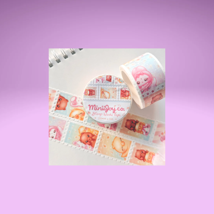 Cute Stamp Design Washi Tape 25mm x 10m (designed by MiniiJoy co.)