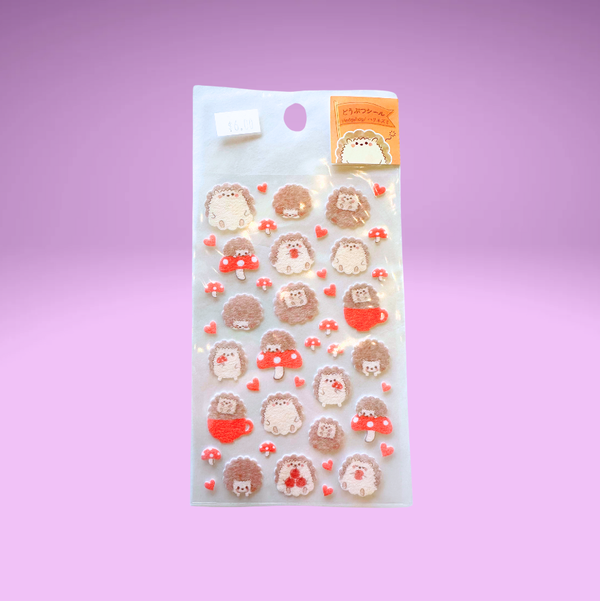 Cute Animal Fuzzy Stickers