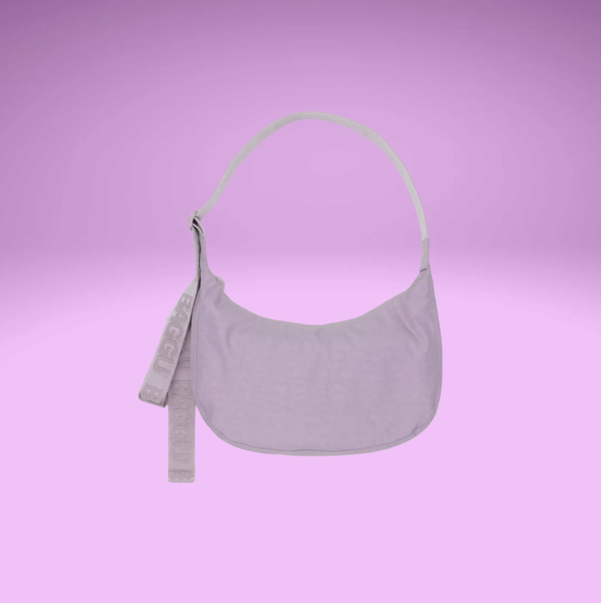 Small and Medium Dusty Pink Crescent Baggu