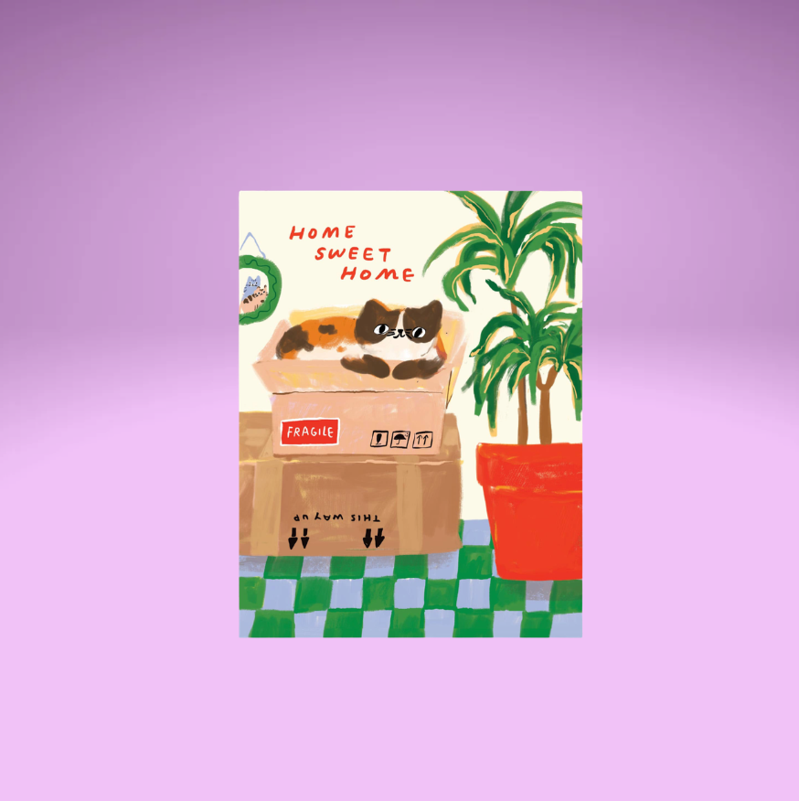 Home Sweet Home Cat Card