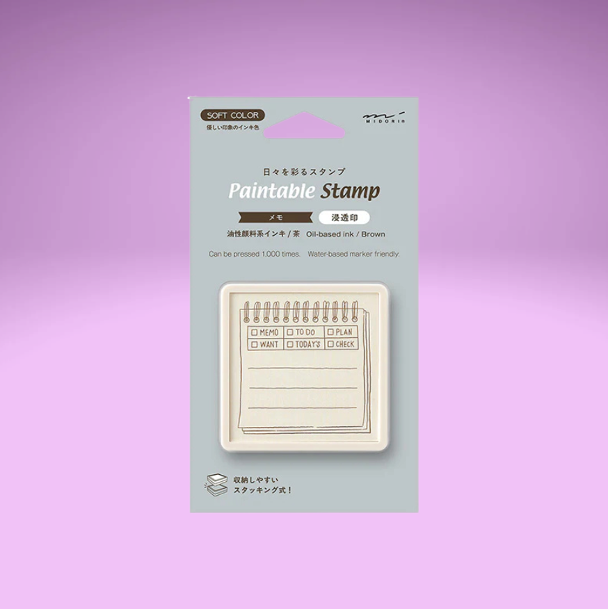 Paintable Stamp Pre-inked Brown