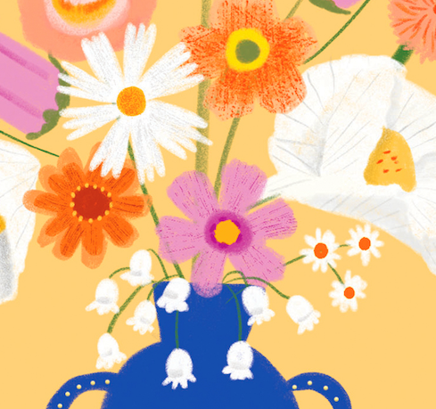 Blue Vase Mother's Day Card