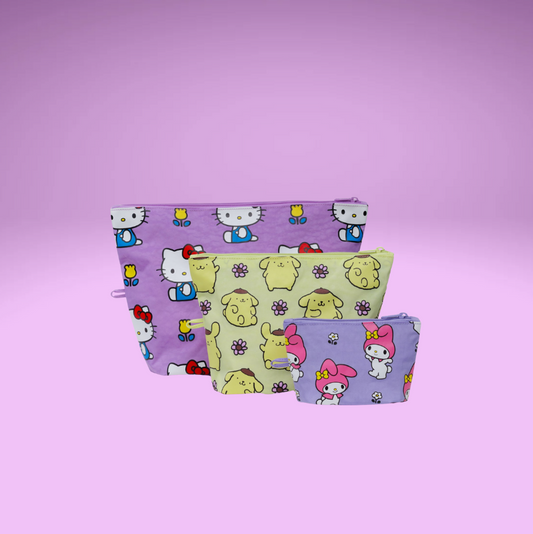 Go Pouch Set - Hello Kitty and Friends Florals
