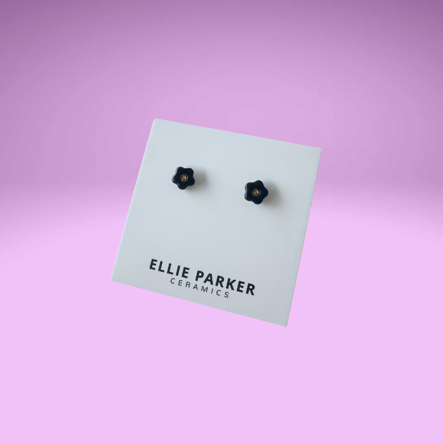 Flower Ceramic Stud Earrings (4 Designs)