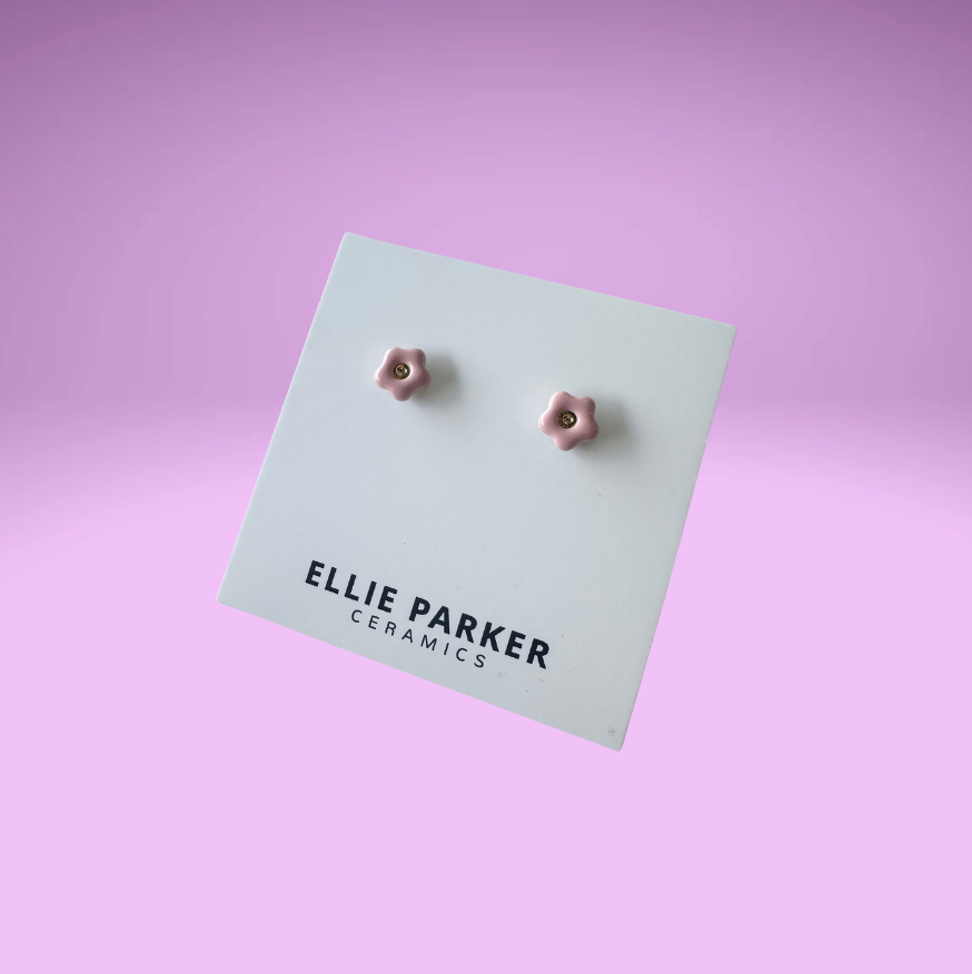 Flower Ceramic Stud Earrings (4 Designs)