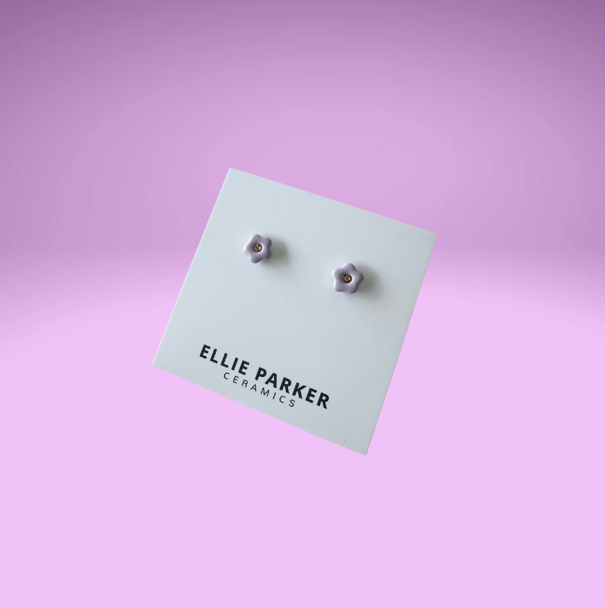 Flower Ceramic Stud Earrings (4 Designs)