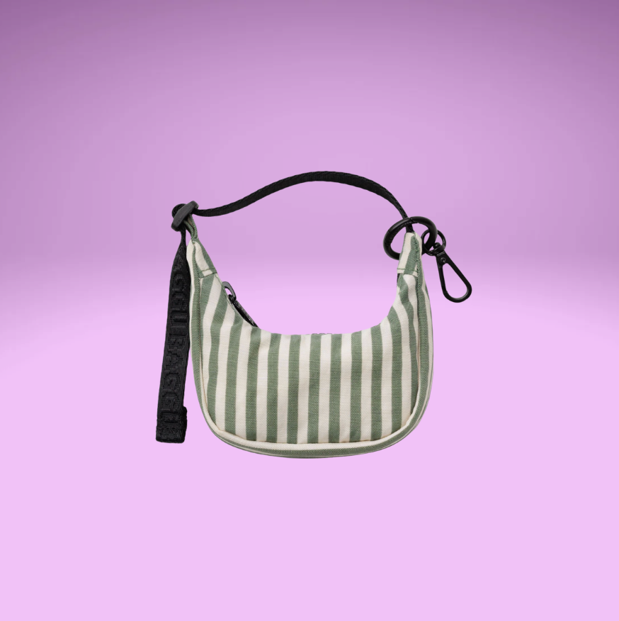 Sage Stripe Bag Charm