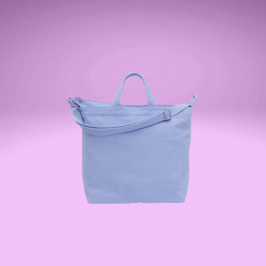 French Blue Horizontal Zip Duck Bag