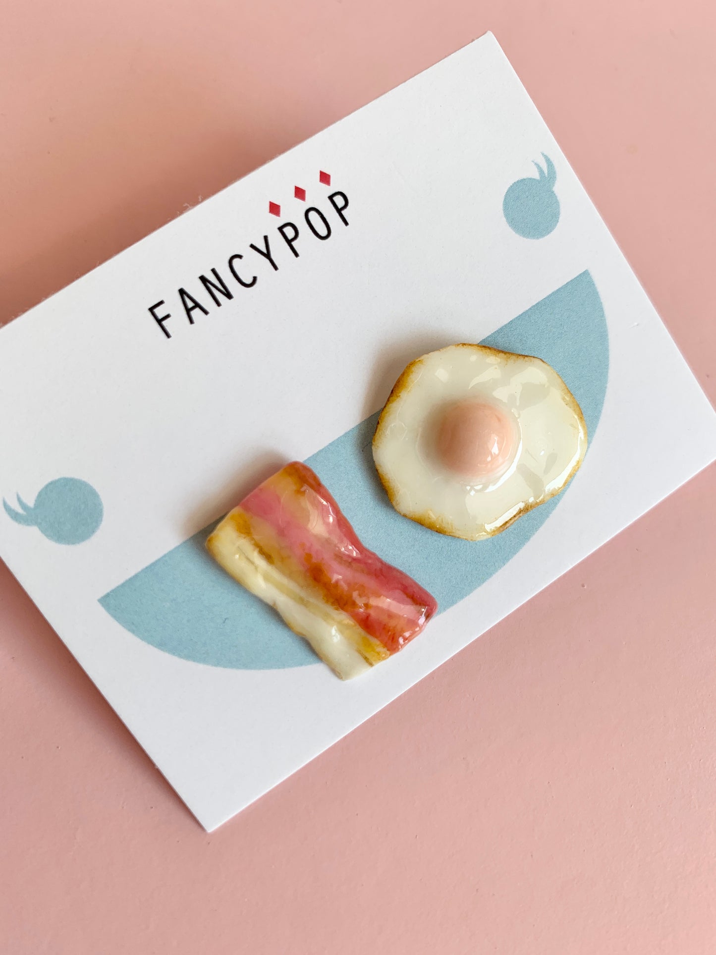 Egg and Bacon Earrings