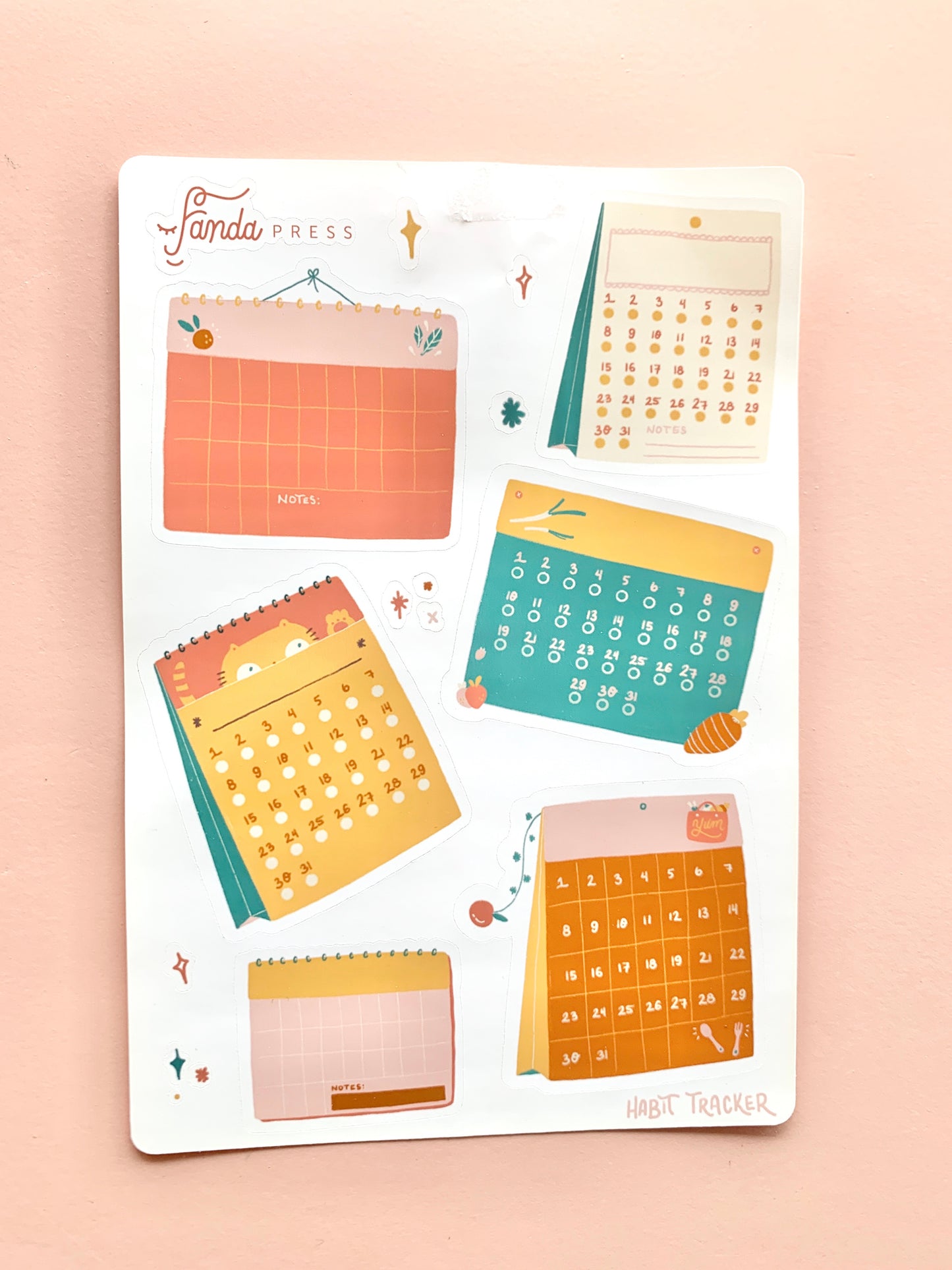 Daily Habit Tracker Sticker Sheet (Fanda Press)