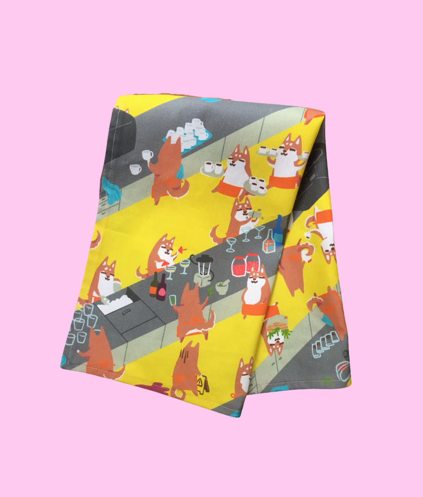 Smirking Cat Tea Towels