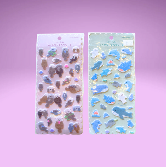 Fuzzy Marine Stickers