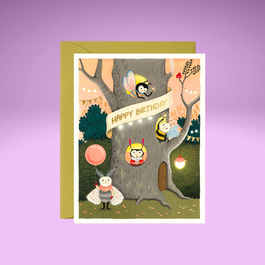 Tree Apartment Birthday Card