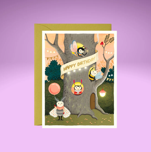 Tree Apartment Birthday Card
