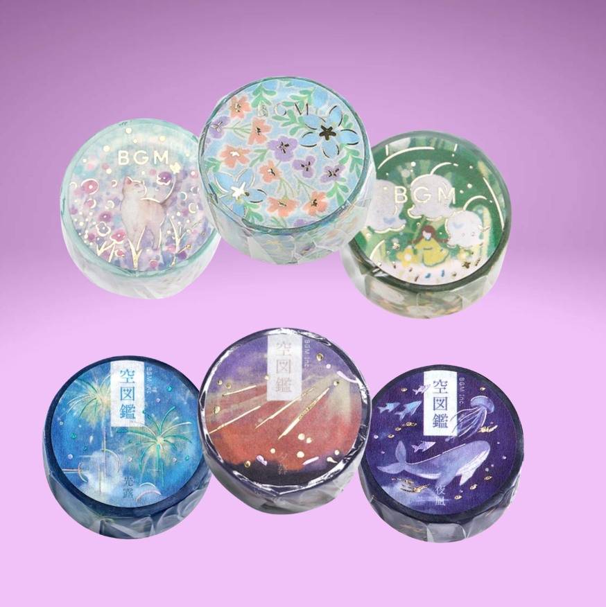 BGM Washi Tape Spring 26' Series (6 Designs)