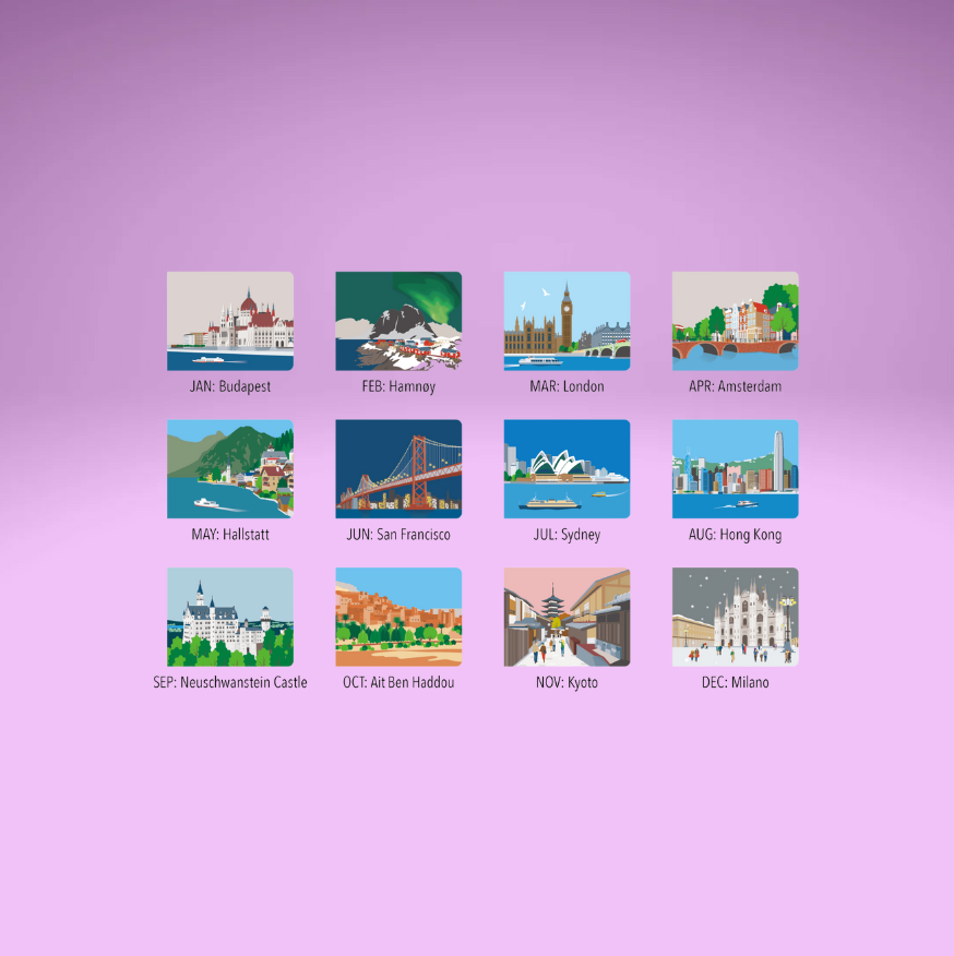 Travel Good Morning Calendar 2026