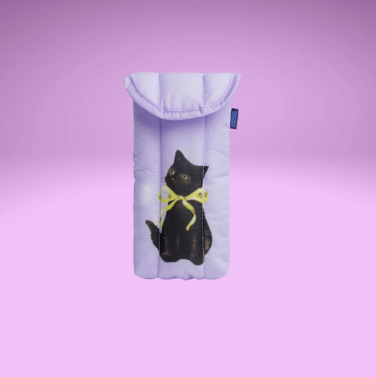 Puffy Glasses Sleeve - Fancy Cats