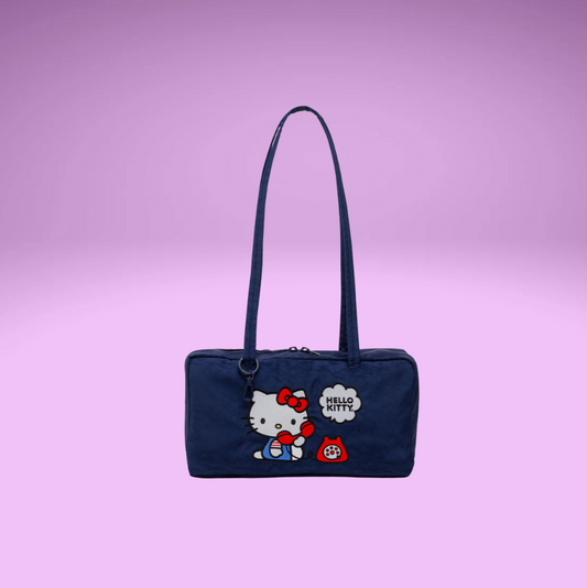 Nylon Bowler Bag - Embroidered Hello Kitty Phone