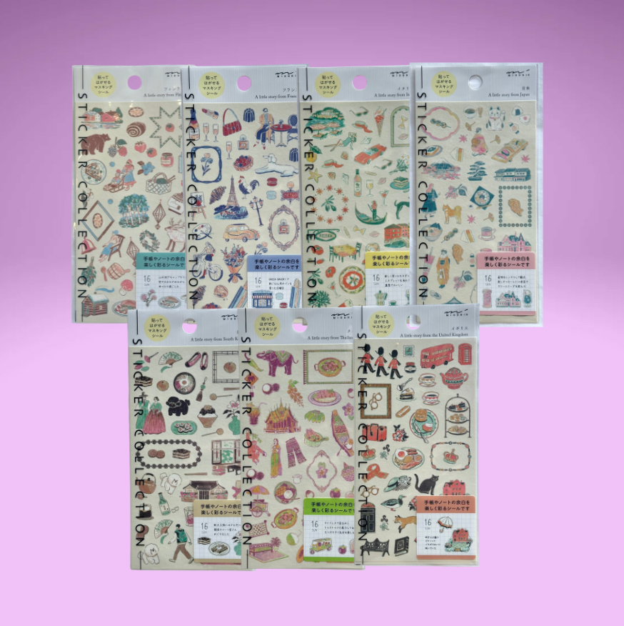 Midori Motif Stickers (7 designs) – Strawberry Boots