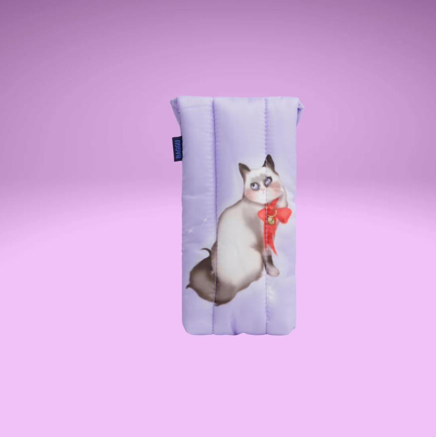 Puffy Glasses Sleeve - Fancy Cats