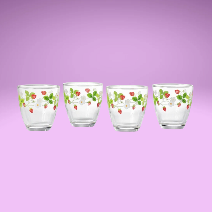 Strawberry Glass Cup