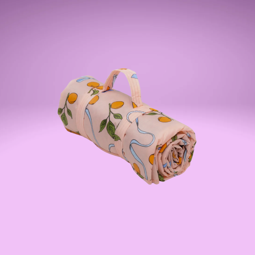 Apricot Puffy Picnic Blanket