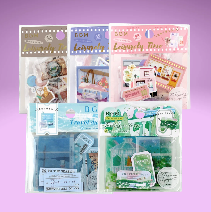 BGM Travel Diary Deco Stickers (5 Designs)