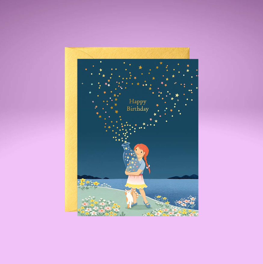 Star Bottle Birthday Card