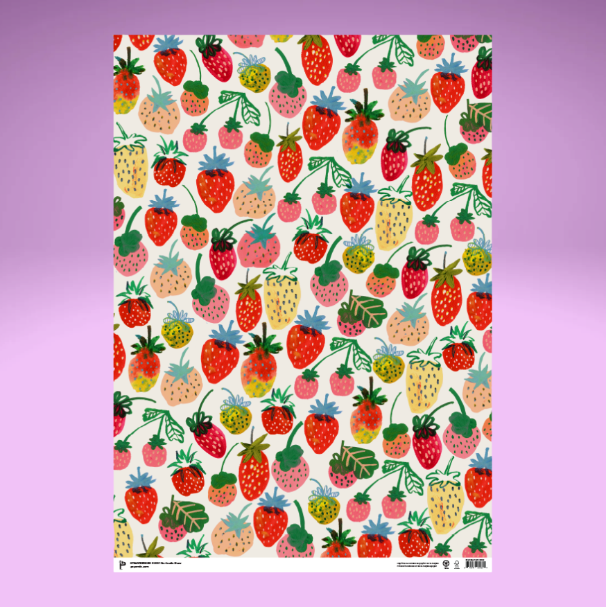 Strawberries Wrapping Paper