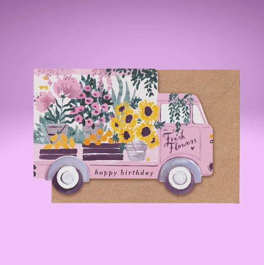 Flower Truck Birthday Card