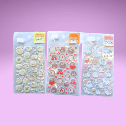 Cute Animal Fuzzy Stickers