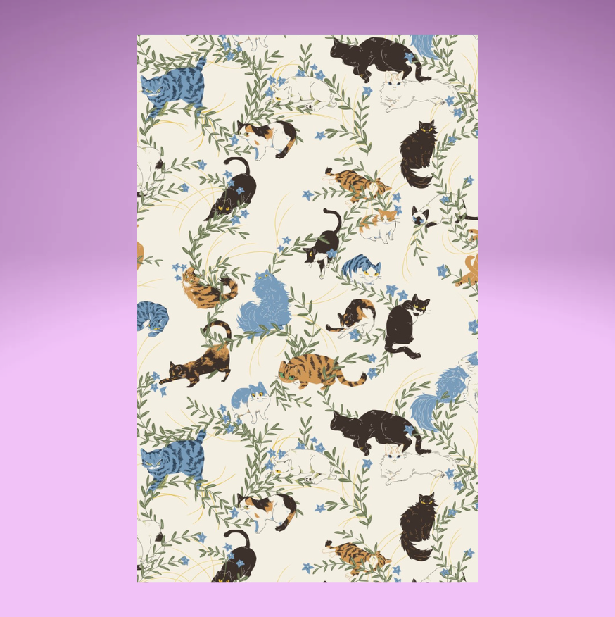 Smirking Cat Tea Towels