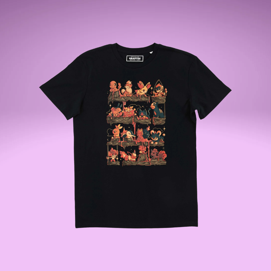 Fire Shelf Pokemon T-Shirt