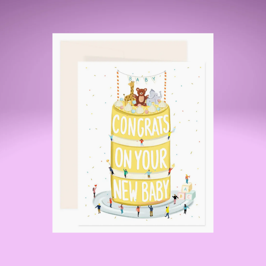 Yellow Baby Cake Card