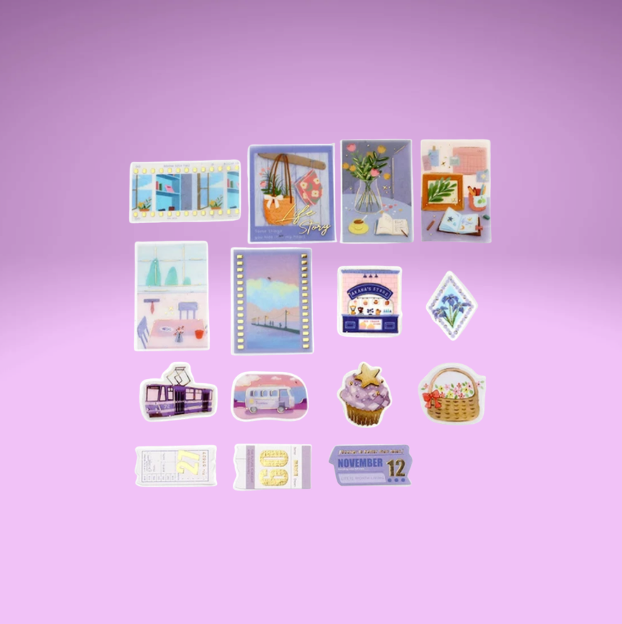 BGM Travel Diary Deco Stickers (5 Designs)