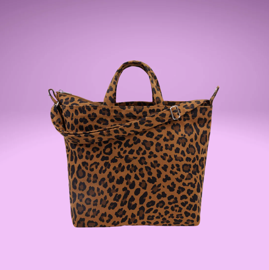 Horizontal Zip Duck Bag - Leopard