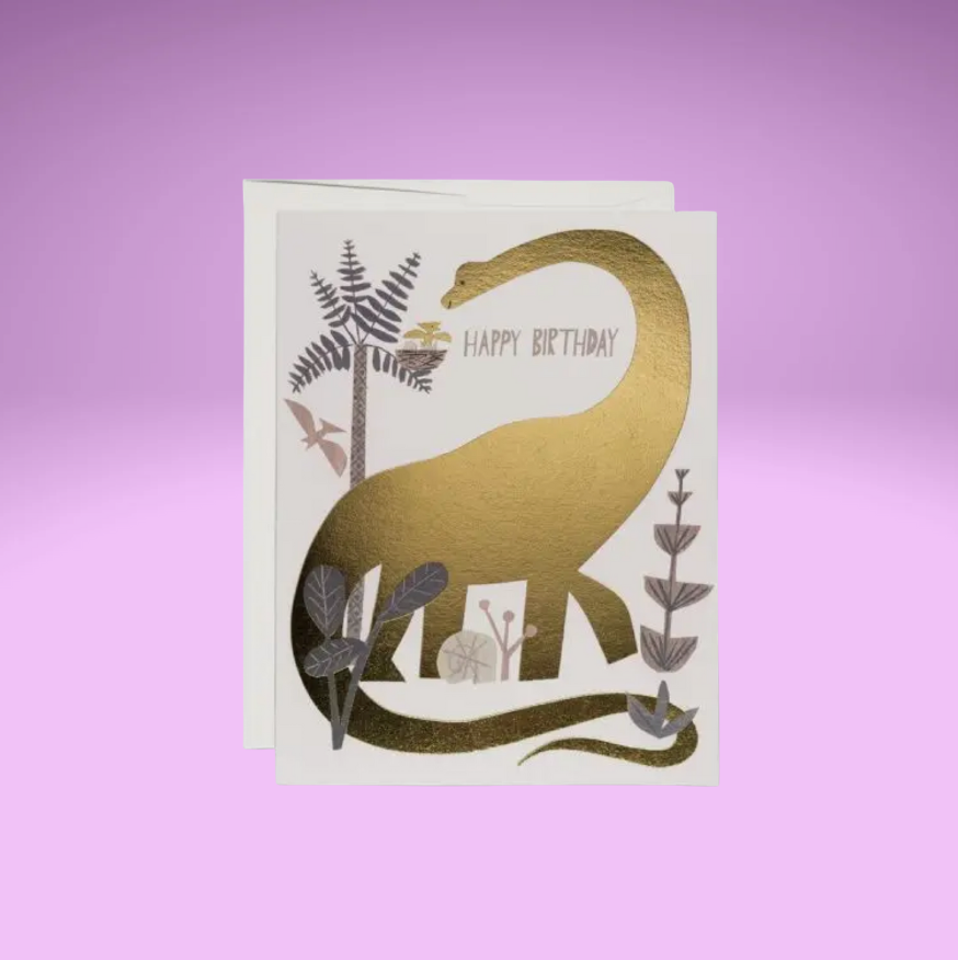 Dinosaur Birthday Card (Brachiosaurus)