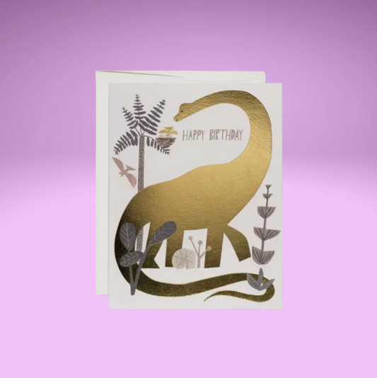 Dinosaur Birthday Card (Brachiosaurus)