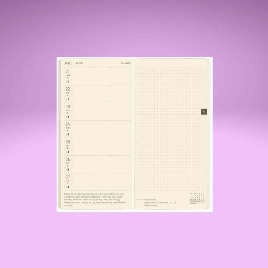2027 Hobonichi Weeks Techo (English)
