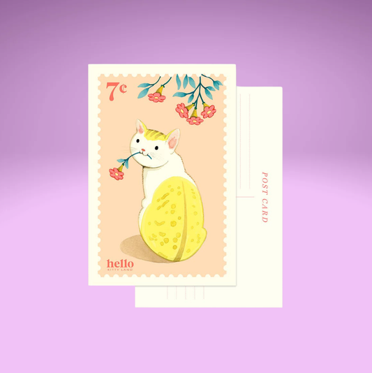 Yellow Kitty Postcard