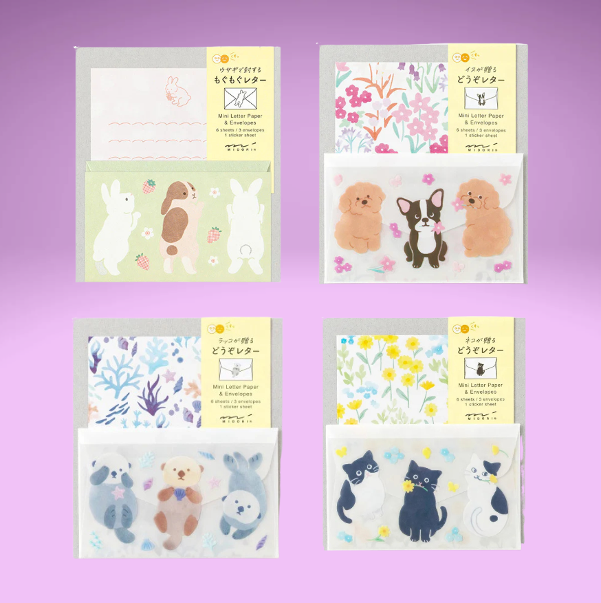 Mini Letter Paper & Envelopes with Stickers