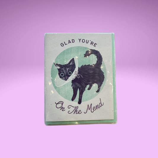 Glad You're On The Mend Cat Card